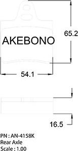 Akebono AN-4158K - Bremžu uzliku kompl., Disku bremzes ps1.lv