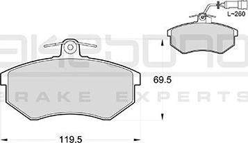 Akebono AN-4169WKE - Bremžu uzliku kompl., Disku bremzes ps1.lv