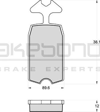 Akebono AN-4109KE - Bremžu uzliku kompl., Disku bremzes ps1.lv