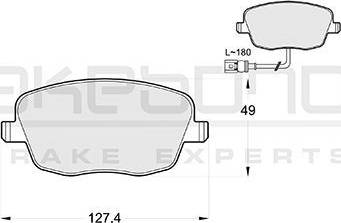 Akebono AN-4100WK - Bremžu uzliku kompl., Disku bremzes ps1.lv