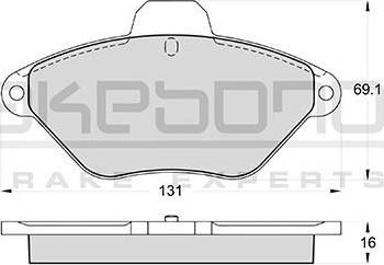 Akebono AN-4108WK - Bremžu uzliku kompl., Disku bremzes ps1.lv