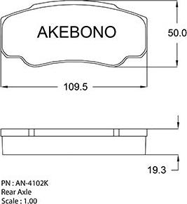 Akebono AN-4102K - Bremžu uzliku kompl., Disku bremzes ps1.lv