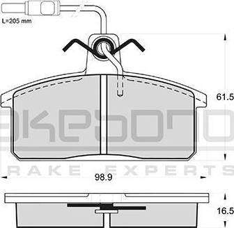 Akebono AN-4174WK - Bremžu uzliku kompl., Disku bremzes ps1.lv