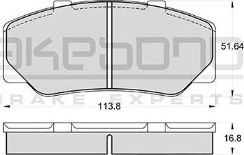 Akebono AN-4175K - Bremžu uzliku kompl., Disku bremzes ps1.lv