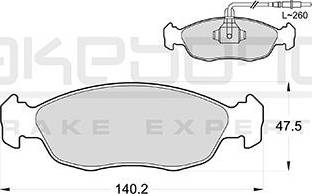 Akebono AN-4395WK - Bremžu uzliku kompl., Disku bremzes ps1.lv