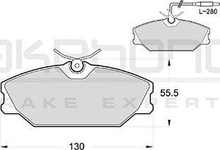 Akebono AN-4396WKE - Bremžu uzliku kompl., Disku bremzes ps1.lv