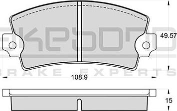 Akebono AN-4392KE - Bremžu uzliku kompl., Disku bremzes ps1.lv