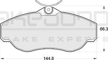 Akebono AN-4345K - Bremžu uzliku kompl., Disku bremzes ps1.lv