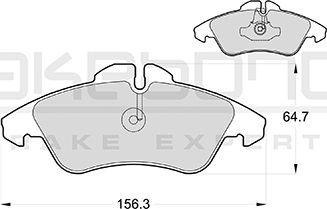 Akebono AN-4309KE - Bremžu uzliku kompl., Disku bremzes ps1.lv