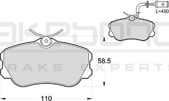 Akebono AN-4308WKE - Bremžu uzliku kompl., Disku bremzes ps1.lv