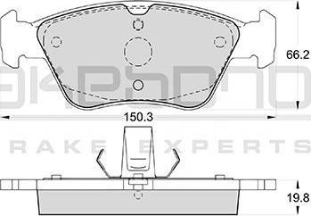 Akebono AN-4311K - Bremžu uzliku kompl., Disku bremzes ps1.lv