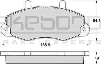 Akebono AN-4379KE - Bremžu uzliku kompl., Disku bremzes ps1.lv