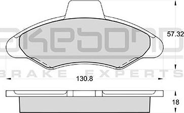 Akebono AN-4375KE - Bremžu uzliku kompl., Disku bremzes ps1.lv