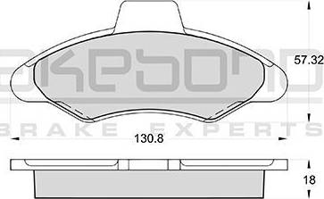 Akebono AN-4375K - Bremžu uzliku kompl., Disku bremzes ps1.lv