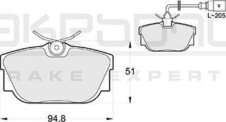 Akebono AN-4290WKE - Bremžu uzliku kompl., Disku bremzes ps1.lv