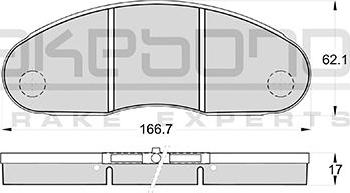 Akebono AN-4244WKE - Bremžu uzliku kompl., Disku bremzes ps1.lv