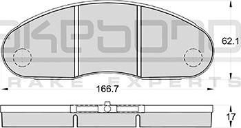 Akebono AN-4245KE - Bremžu uzliku kompl., Disku bremzes ps1.lv