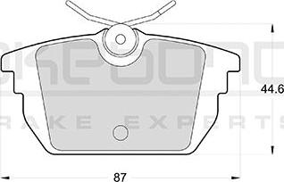 Akebono AN-4255KE - Bremžu uzliku kompl., Disku bremzes ps1.lv