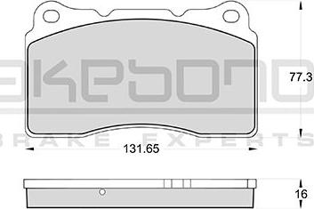 Akebono AN-4251WKE - Bremžu uzliku kompl., Disku bremzes ps1.lv