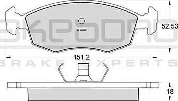 Akebono AN-4203K - Bremžu uzliku kompl., Disku bremzes ps1.lv