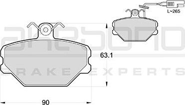 Akebono AN-4214WKE - Bremžu uzliku kompl., Disku bremzes ps1.lv