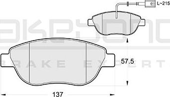 Akebono AN-4286WKE - Bremžu uzliku kompl., Disku bremzes ps1.lv