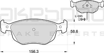 Akebono AN-4234WKE - Bremžu uzliku kompl., Disku bremzes ps1.lv