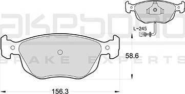 Akebono AN-4234WK - Bremžu uzliku kompl., Disku bremzes ps1.lv