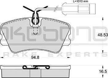 Akebono AN-4236WK - Bremžu uzliku kompl., Disku bremzes ps1.lv