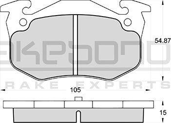 Akebono AN-4225K - Bremžu uzliku kompl., Disku bremzes ps1.lv