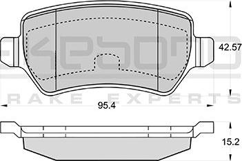 Akebono AN-4279KE - Bremžu uzliku kompl., Disku bremzes ps1.lv