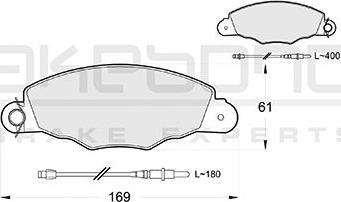 Akebono AN-4270WKE - Bremžu uzliku kompl., Disku bremzes ps1.lv