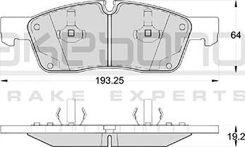 Akebono AN-4794WKE - Bremžu uzliku kompl., Disku bremzes ps1.lv