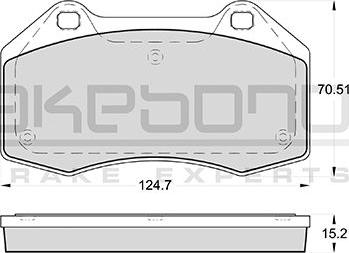 Akebono AN-4740K - Bremžu uzliku kompl., Disku bremzes ps1.lv