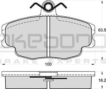 Akebono AN-4743WKE - Bremžu uzliku kompl., Disku bremzes ps1.lv