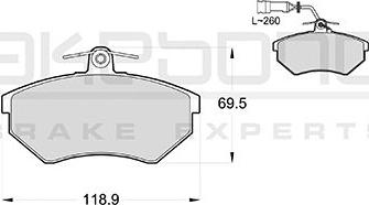 Akebono AN-4756WK - Bremžu uzliku kompl., Disku bremzes ps1.lv