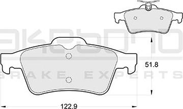 Akebono AN-4768K - Bremžu uzliku kompl., Disku bremzes ps1.lv