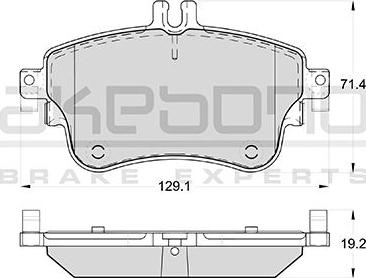 Akebono AN-4789WKE - Bremžu uzliku kompl., Disku bremzes ps1.lv