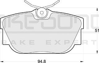 Akebono AN-4780KE - Bremžu uzliku kompl., Disku bremzes ps1.lv