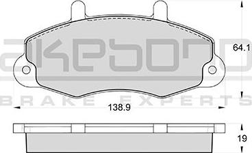 Akebono AN-4776KE - Bremžu uzliku kompl., Disku bremzes ps1.lv