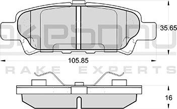 Akebono AN-651WKE - Bremžu uzliku kompl., Disku bremzes ps1.lv