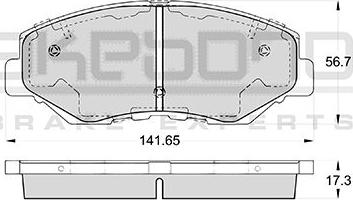 Akebono AN-663WKE - Bremžu uzliku kompl., Disku bremzes ps1.lv