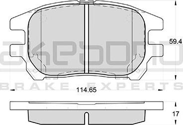 Akebono AN-678WK - Bremžu uzliku kompl., Disku bremzes ps1.lv