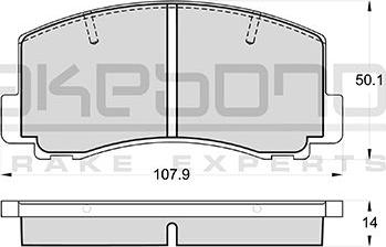 Akebono AN-138K - Bremžu uzliku kompl., Disku bremzes ps1.lv