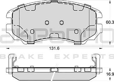 Akebono AN-8090WKE - Bremžu uzliku kompl., Disku bremzes ps1.lv