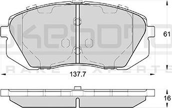 Akebono AN-8191WKE - Bremžu uzliku kompl., Disku bremzes ps1.lv