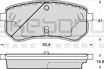 Akebono AN-8140WK - Bremžu uzliku kompl., Disku bremzes ps1.lv