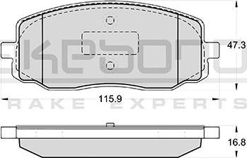 Akebono AN-8142WK - Bremžu uzliku kompl., Disku bremzes ps1.lv