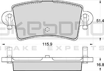 Akebono AN-8155K - Bremžu uzliku kompl., Disku bremzes ps1.lv