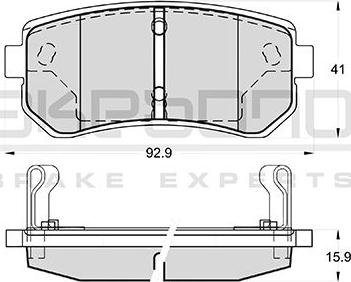 Akebono AN-8139WK - Bremžu uzliku kompl., Disku bremzes ps1.lv